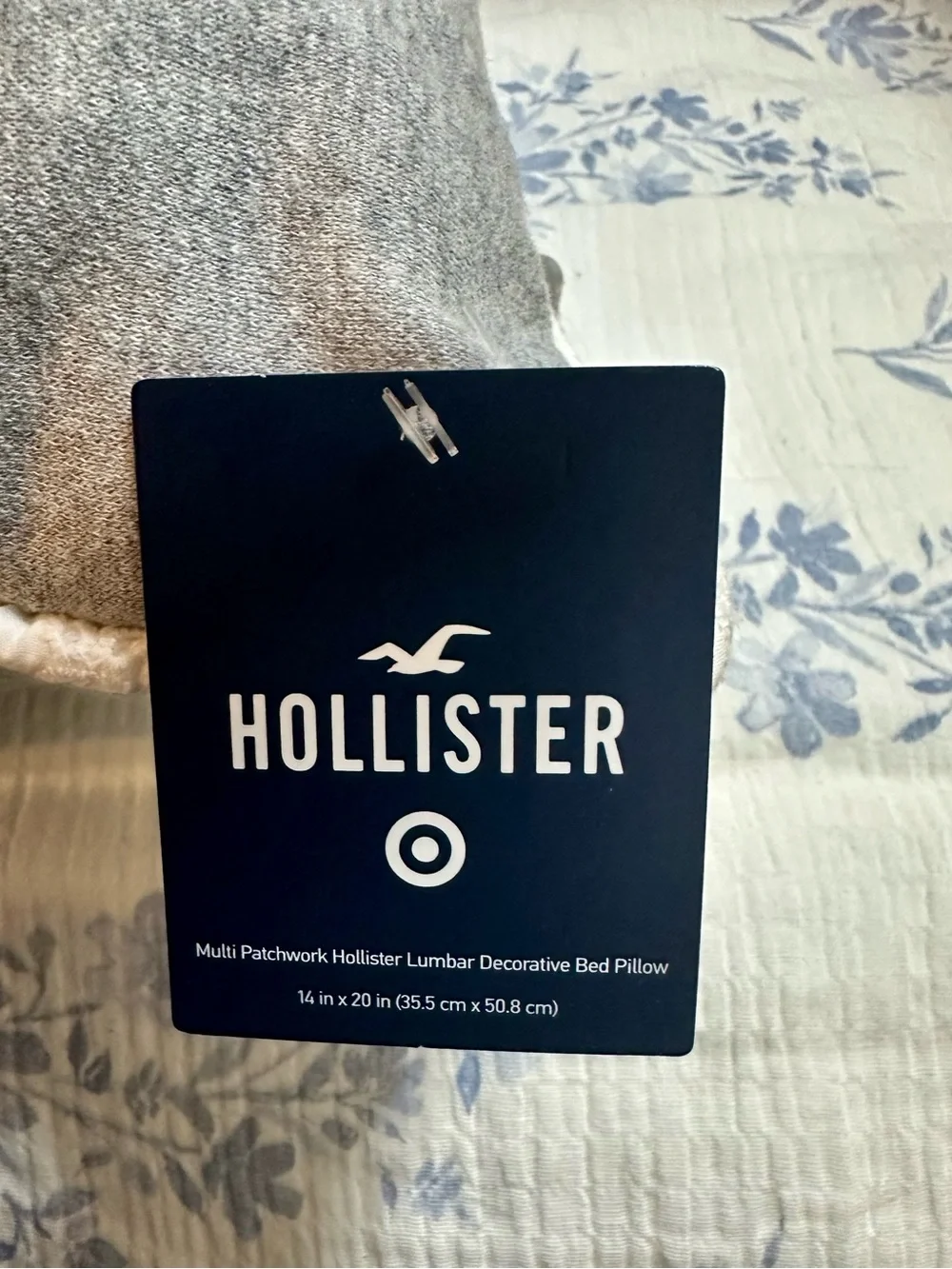Hollister x Target Grey Decorative Lumbar Pillow